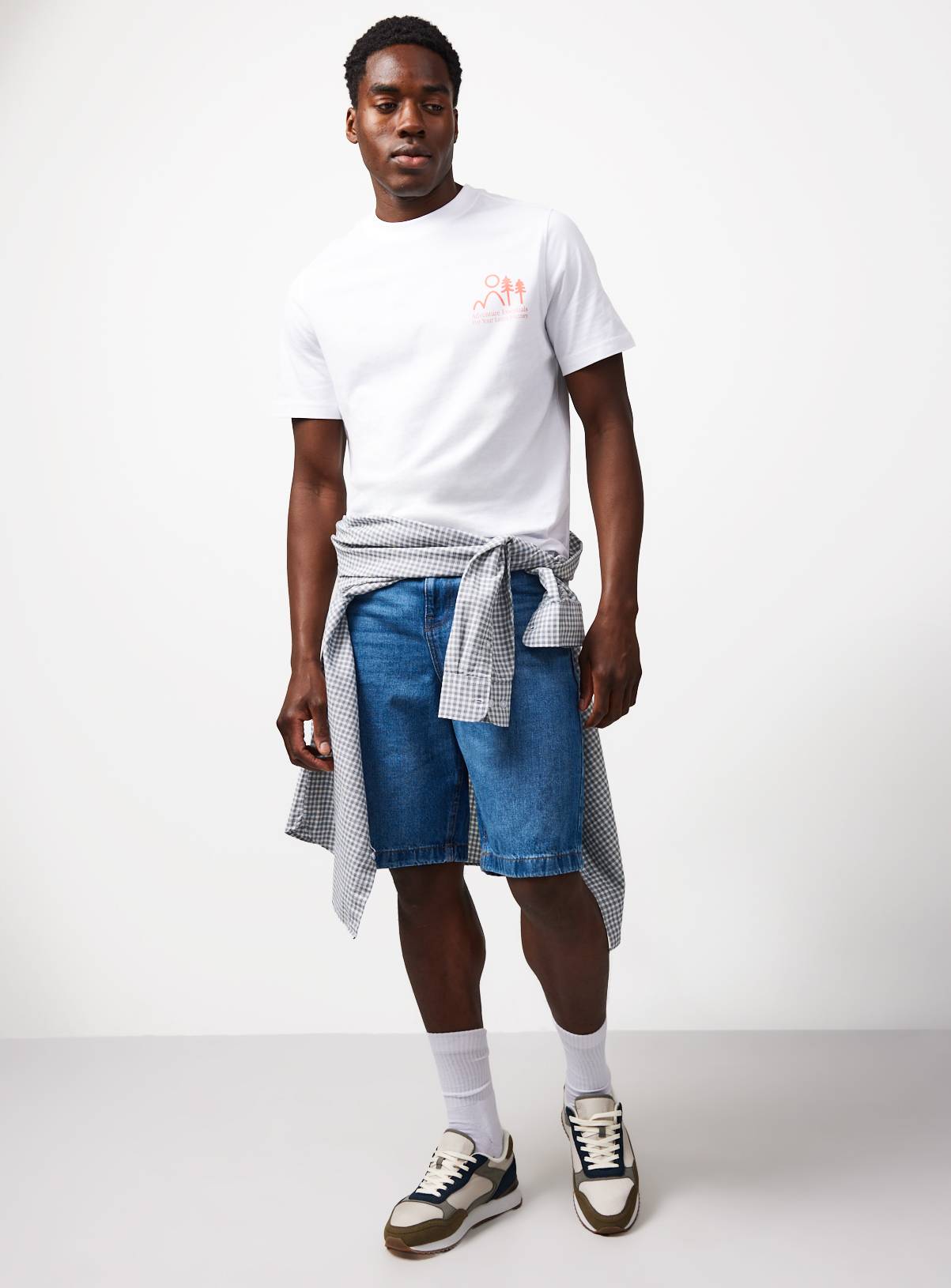 Mid Denim Baggy Shorts 42 - Image 2
